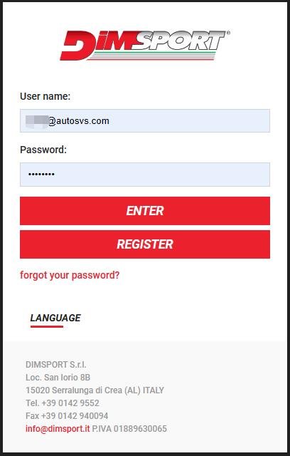 Dimsport login