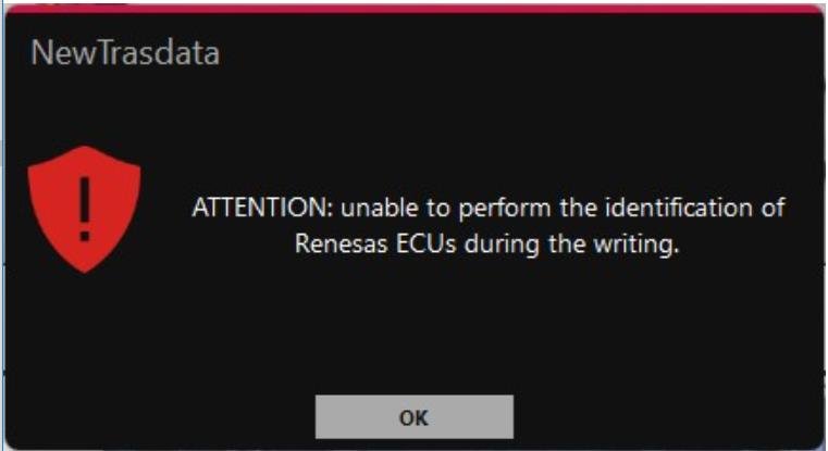 New Trasdata unable to perform